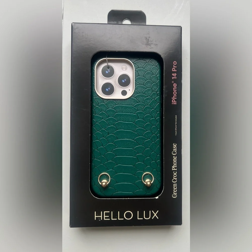Green Croc iPhone 14 Pro Case